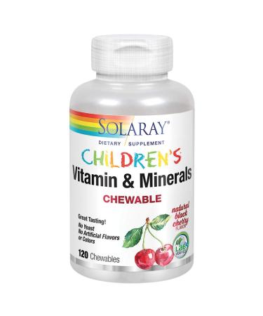 Solaray Children's Chewable Vitamin and Minerals Natural Black Cherry Flavor 120 Chewables