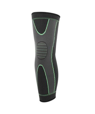 Keenso Elastic Sports Knee Pad, 1PCS Black Green Knitting Warm Lengthen Elastic Sports Knee Pad Guard Leg Sleeve Kneepad