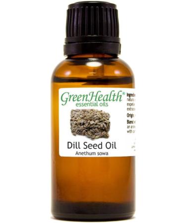 Dill Seed Essential Oil 1 fl oz (30 ml) Glass Bottle 100% Pure Essential Oil GreenHealth - Buy Online on GoSupps.com