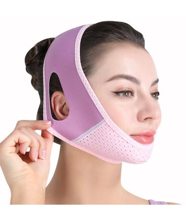 Buy Reusable Double Chin Reducer V Shaped Face Mask - Anti-Wrinkle & Face Lifting Belt (Pink) - International Shipping Available - Buy Online on GoSupps.com