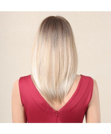 Testar Blonde Shoulder-Length Wig for Women | Layered Bob - 14 Synthetic Heat-Resistant Glueless Wig for Daily Use - Buy Online on GoSupps.com