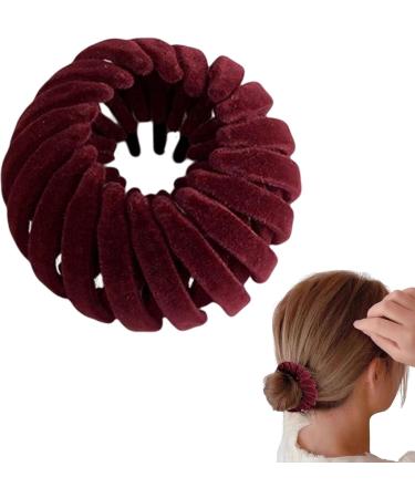 Magic Hair Clips Bird Nest Velvet Magic Hair Clip Convenient Styling Accessories for Long Short Curly Straight Hair Anti-slip Hair Supplies for Work Study Makeup Facial Washing home Wine Red - Buy Online on GoSupps.com