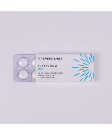 Buy Mint Natural Caffeine Energy Gum - 25mg Caffeine Sugar Free Gluten Free 48 Pieces | Boost Energy & Focus - Buy Online on GoSupps.com