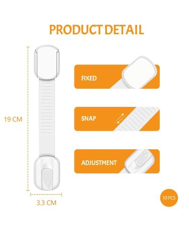 FHLBESTYU Child Locking Cabinet Safety Kit - 10pcs Self-Adhesive Drawer & Door Locks No Drilling Needed | Baby & Child Protection - Buy Online on GoSupps.com