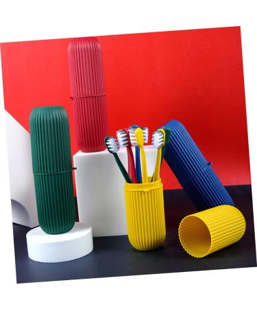 Minkissy 1 Set 8 Toothbrush Covers - Child Home Plastic Holder Box - Yellow - International Shipping Available - Buy Online on GoSupps.com