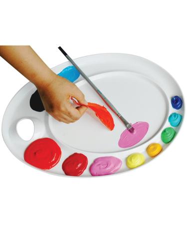 Mijello Ellipse XL Peel Palette for Acrylic/Oil Paints  17 x 12.5 Extra-Large with Thumb Hole  Plastic (92-AP3079)