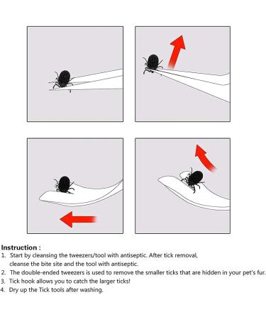 AFTREN Tick Remover Pet Care Tool Set Flea Comb Real Bamboo Contour Grip Handle Dogs Cats Horses 5 Pcs Stainless Steel Fleas Ticks Remover Kit - Buy Online on GoSupps.com