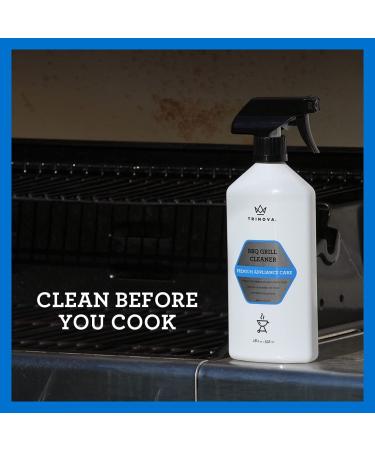 TriNova BBQ Grill Cleaning Spray - Professional Strength Degreaser for Gas, Wood, Oil, Stone, Brick, and Propane Grills - Eco-Friendly Solution (18oz) - Buy Online on GoSupps.com