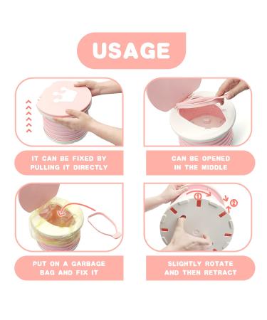 Portable Travel Potty Seat for Kids with Cleaning Bags - Foldable Toddler Potty for Car, Picnics, Camping - Indoor/Outdoor Training Toilet - Baby Pink - Buy Online on GoSupps.com