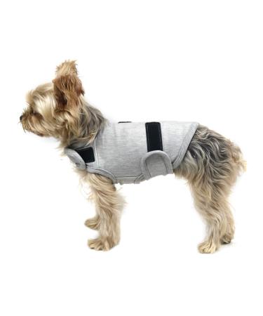 Cattamao Comfortable dog coat to relieve anxiety soothing vest thunder shirt jacket for XS S M L XL Dogs (light gray XS) XS light gray