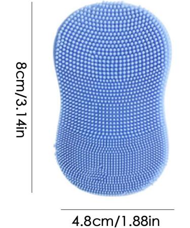 Face Scrubber Manual Finger Handle Silicone Face Brush for Deep Cleansing Ergonomic Grip Women Men Face Scrubber for Massaging for Travelling Dormitory Blue - Buy Online on GoSupps.com