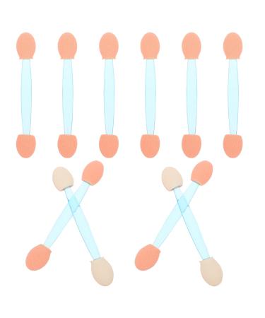 MUSISALY 100pcs Double Ended Eyeshadow Brush Makeup Brush Eyeshadow Stick Latex Sponge Tipped Oval Makeup Tool Cosmetic Tool Dual-side Eye Makeup Applicator Sponge Brush 6.5x1.3cm Blue