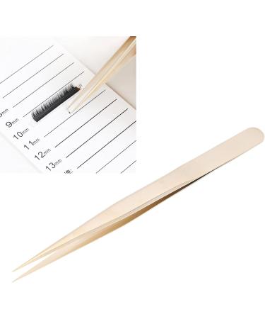 Nail Art Tweezers Multifunctional Nail Art Tweezers Steel Golden Straight Tweezers for Eyelashes Manicure - Buy Online on GoSupps.com