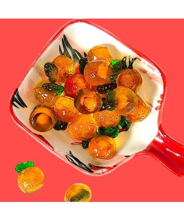 Fruit Juice Fudge 5 kinds of fruit gummy candy white peach gummies pineapple orange soft candy healthy nutritious dessert wedding candies New Year Candy delicious snack gift pack (Peach 1bag) Peach 1bag - Buy Online on GoSupps.com