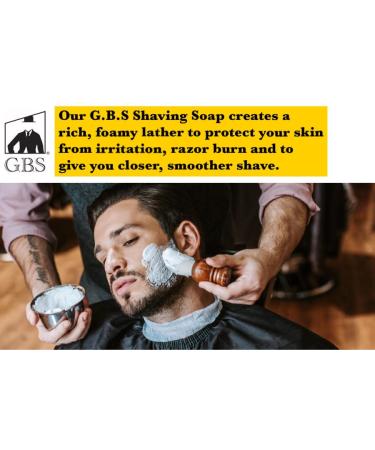 G.B.S Men's Shaving Soap - 97% Natural Shea Butter & Glycerin, Rich Lather Form, 3 Oz (Pack of 2) Sandalwood & Bay Rum Scents - Buy Online on GoSupps.com