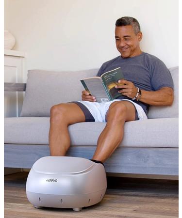RENPHO Foot Massager Machine with Heat - Gifts for Men and Women - Shiatsu Deep Kneading - Relieves Tired Muscles and Plantar Fasciitis - Fits Feet Up to Men Size 12 - B-white - Buy Online on GoSupps.com
