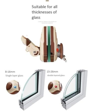 QTYUERGK Double Sided Magnetic Window Cleaner with Handle Widened Wrist Strap/Retractable 2.5m Safety Rope Cleaner Glass Wiper Magnetic 15-26mm 8-16mm Manual Type Colour:15-26mm (Color : Cleaners - Buy Online on GoSupps.com