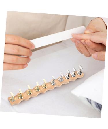 Healeved 1 Set Nail Art Base Metal Display Stand Fake Nails Holder Nail Stands for Press on Nail Art Practice Base Display Stands Nail Art Display Stand Decorative Nails Wooden Cosmetic - Buy Online on GoSupps.com