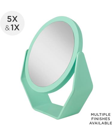 Zadro 8.5 Inch Round Dual Sided Swivel Vanity Mirror 5X/1X Magnification Seafoam 8.5 - Buy Online on GoSupps.com