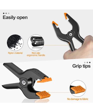 EMART Heavy Duty 4.5 inch Muslin Spring Clamps 6 Pack for Photo Booth Backdrop - Photography Studio Clips - Buy Online on GoSupps.com