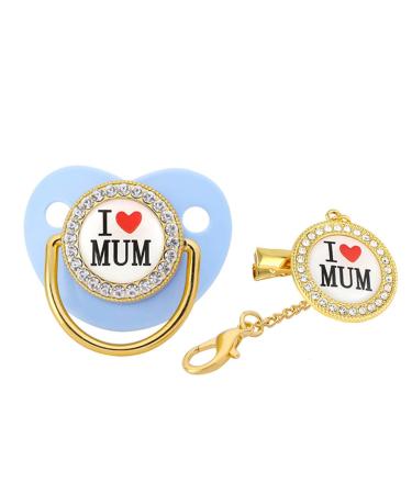 Comior Day & Night Schnuller Baby nipple gold bling newborn dummy particularly soft blue mom unit size blue mom unit size