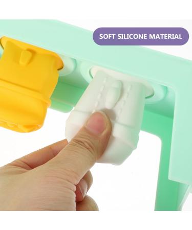 Zerodeko Popsicles Molds Household Practical Release Pops Cartoon Ice Lollipops DIY Easy Lovely Reusable Popsicle Silicone Molds 22.8X7.9CM Green - Buy Online on GoSupps.com