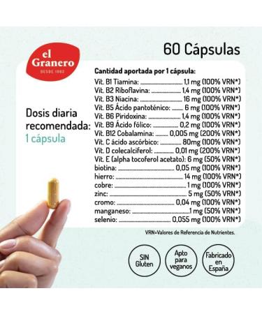 ELGRANERO VEGAN COMPLEX 60cap is a nutritional supplement in traditional tablet form It can be taken once or more times a day as advised The package contains 60 capsules This makes it simple - Buy Online on GoSupps.com