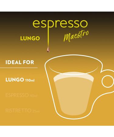 Lavazza Espresso Maestro Lungo Light Roast Coffee Capsules Compatible with Nespresso Original Machines Sweet and Aromatic 100% Arabica espresso lungo floral and fruit notes (100 pack) - Buy Online on GoSupps.com