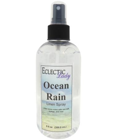 Ocean Rain Linen Spray (Double Strength) 16 ounces - Eclectic Lady Sheet and Linen Spray - No Artificial Colors Parabens or Preservatives - Long-Lasting Scent for Bed Fabric & Pillow 16 Fluid Ounces (Double Strength)
