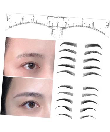Mikinona Clear Sticker 50pcs Makeup Rulers Eyebrow Positioning Shaper Markers Mappers Drawing Professional Shapers - Buy Online on GoSupps.com