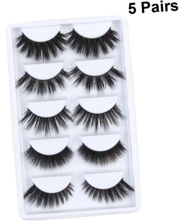 LALAFINA 5 Pair Luxury False Eyelashes 3d Flexible False Lashes Dramatic Eyelashes Reusable Fake Eye Lashes Magnetic Eyelashes False Strip Eyelashes Artificial Beauty Tools - Buy Online on GoSupps.com