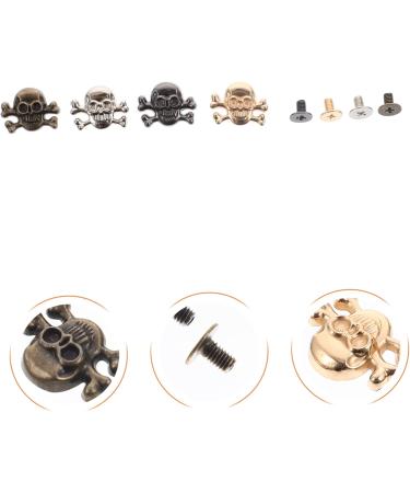 Hohopeti 40 Sets skull rivets leather rivets Retro Skull Rivet Buttons leather rivet kit shoe 3d ghost head A 2X1.5cm - Buy Online on GoSupps.com