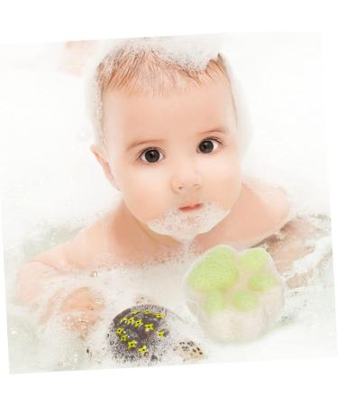 4pcs Baby Facial Bath Balls - Exfoliating Body Scrubber & Soft Sponge Cleansing Pads for Toddlers | Baby Powder Talc & Cornstarch Shower Essentials - Buy Online on GoSupps.com