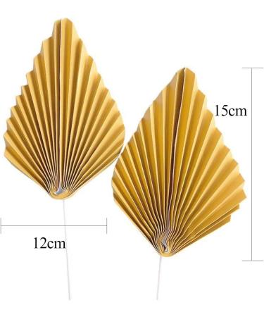 12 PCS Palm Leaf Fan Cake Topper Palm Spear Leaf Cupcake Toppers Cake Insert Decoration Leaves Topper for Party Wedding Cake Decorating - Buy Online on GoSupps.com
