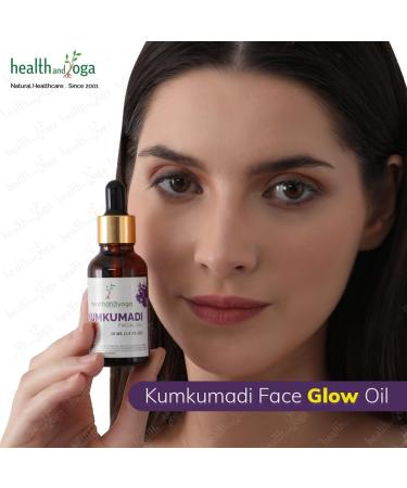 HealthAndYoga Kumkumadi Face Glow Oil - 100% Ayurvedic - Boosts glow & brightens Skin - Anti-Aging - Reduces dark spots pigmentation - For all Skin types - 30 ml - Buy Online on GoSupps.com
