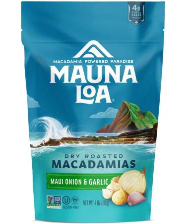 Mauna Loa Maui Onion & Garlic Macadamias Gluten-Free Keto Friendly 4 oz. (Bag of 2) Bundle With a Snack Scout Lunch Bag - Buy Online on GoSupps.com