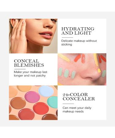 Palette Contour Ensemble De Beaut 24 Teintes Correcteur De Texture Cr me De Teint Surligneur Correcteur De Couleur Avec Finition Lisse | Application Des Yeux Du Visage Pour Les Filles D buta - Buy Online on GoSupps.com