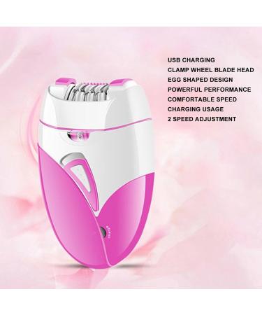 Cordless 2 Gear Speed Women Hair Trimmer Gentle Electric Bikini Trimmer USB Rechargeable (Rose Red) - Buy Online on GoSupps.com