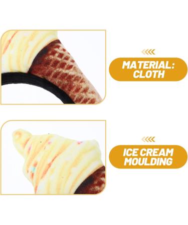 Beavorty Ice Cream Headband Ice Cream Cone Shape Headwear Novelty Unisex Adult Mini Food Hat On Headband Costume Party Accessories - Buy Online on GoSupps.com