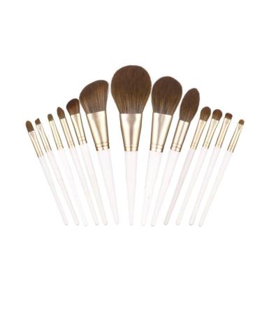 OXOAMP Makeup Brush 13 Makeup Brushes Synthetic Concealer Foundation Eye Shadow With White Gold Tapered Handle Makeup Foundation Brushes