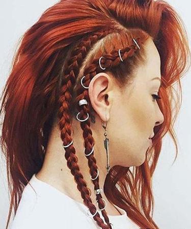 45-Piece Hair Rings & Braid Clips Set - Dreadlocks Loops & Hair Jewelry for Stylish Braids - Buy Online on GoSupps.com