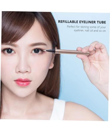 DRESSOOS 5pcs Eyeliner Empty Eyelash Empty Eyeliner Vials Tube Mini Gold Liquid Flash Stick Tube Plastic - Buy Online on GoSupps.com