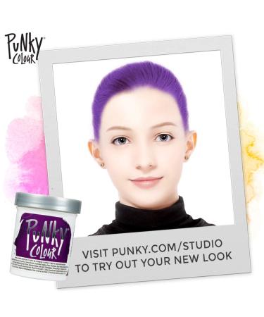 Punky Purple Semi-Permanent Hair Color - Vegan, PPD & Paraben Free - Vibrant Non-Damaging Dye - Easy to Apply - Lasts up to 35 Washes - 3.5oz - Buy Online on GoSupps.com