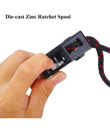 12ft Kayak Tie Down Straps 2 Pack - Heavy Duty Ratchet Pulley Rope for Canoe Bow and Stern - Black Vinyl Coated - Buy Online on GoSupps.com