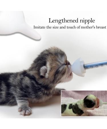 Dongdong Pet Silicone Feeding Set for Newborn Kittens, Puppies & Small Animals - 5 pcs, White - Buy Online on GoSupps.com