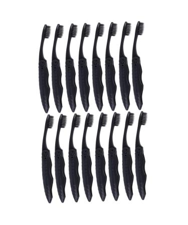 FRCOLOR 16 Pcs Folding Toothbrush Foldable Travel Toothbrush Camping Toothbrush Charcoal Toothbrush Portable Toothbrush Folding Travel Toothbrush Bristles Toothbrush Foldable Toothbrush 1 Count (Pack of 1) Greyx2pcs