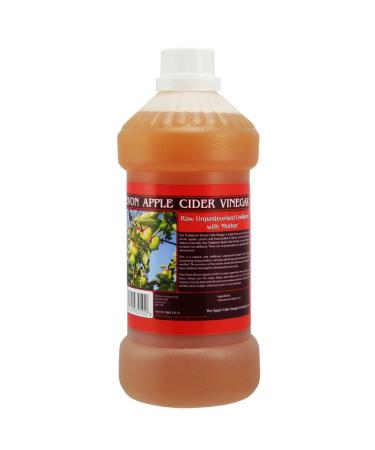Apple Cider Vinegar Tonic with 'Mother' - 1000ml (33.8oz) Natural Raw Unfiltered Plastic Bottle - Buy Online on GoSupps.com