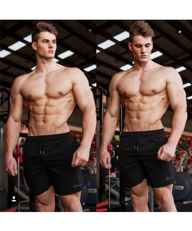 Surenow Men's Running Gym Shorts 3 Inch - Breathable Lightweight Athletic Sport Shorts with Pockets - Black (Medium) - Buy Online on GoSupps.com
