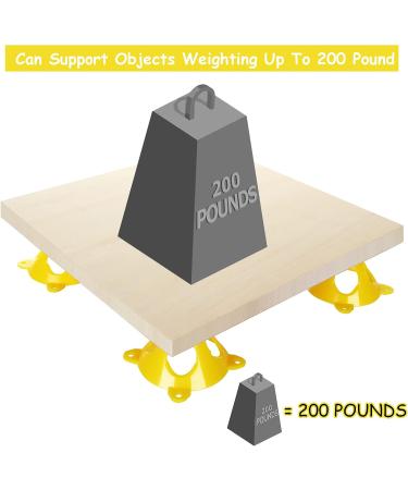 50 PCS Yellow Cone Canvas 3.5x2 Inch Paint Triangle Stands for Kitchen Cabinets - Cabinet Door Risers for Clean Paint Job - Buy Online on GoSupps.com