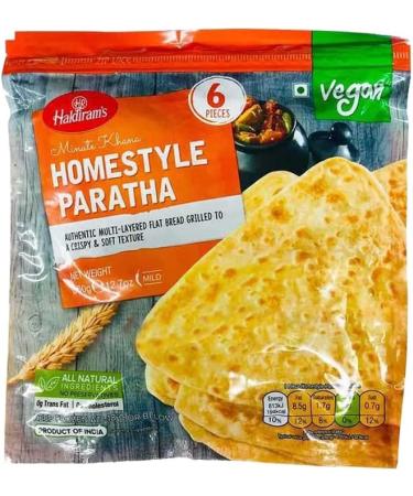Haldiram's Homestyle Paratha| 6Pcs | 360G | Paratha | Ready to Eat | 100% Fresh | Indian Origin - B1G1 Pack - Buy Online on GoSupps.com